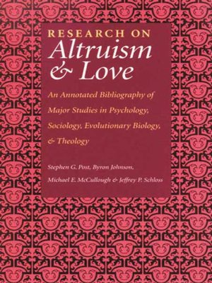 cover image of Research on Altruism and Love